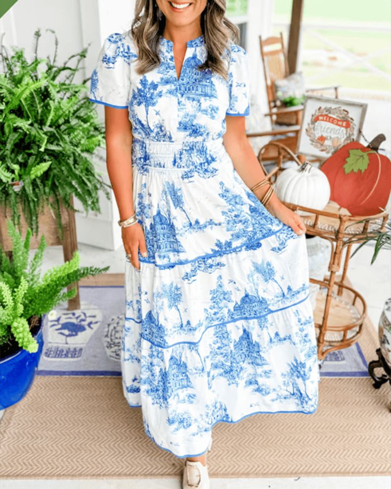 Nadia | Women's Printed Maxi Dress