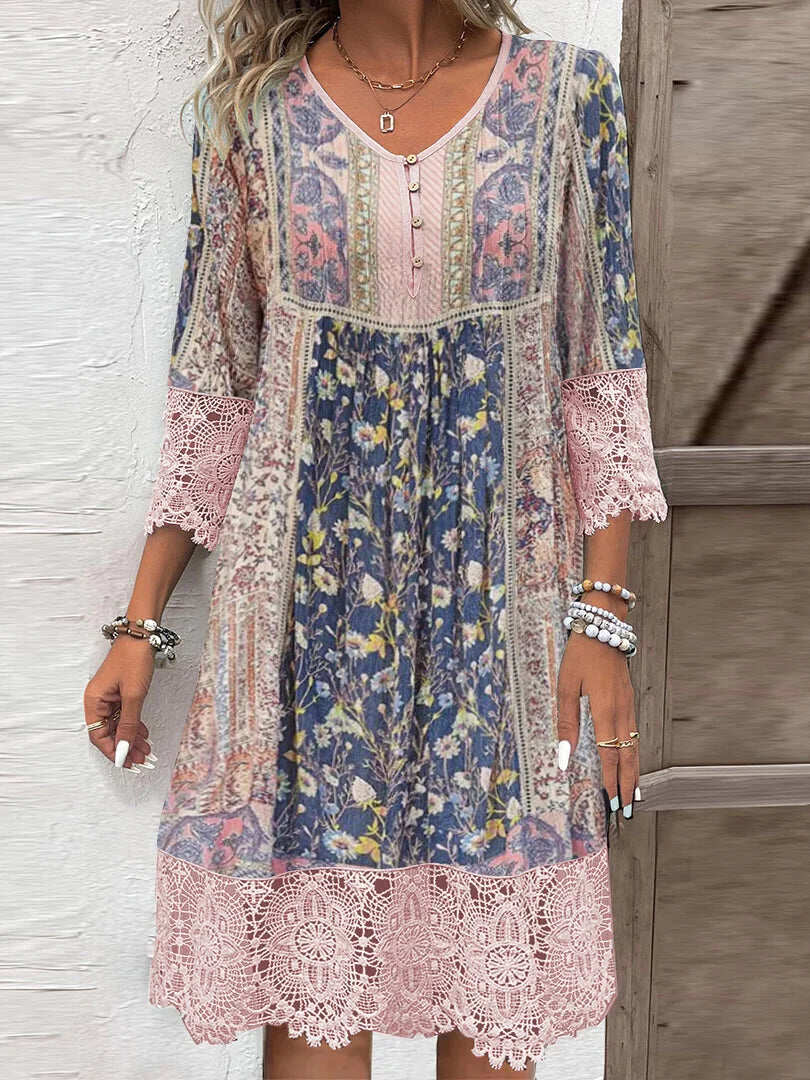 Kairi | Women's Floral Bohemian Elegance Maxi Dress