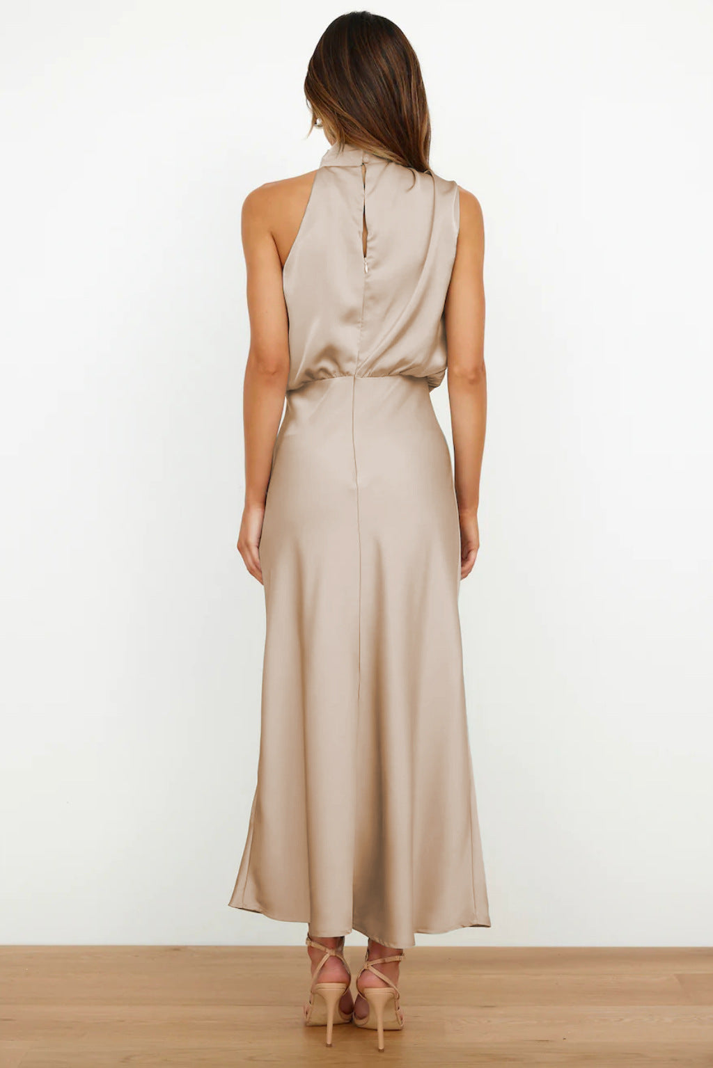 Carlina | Women's Long Maxi dress with halter neckline