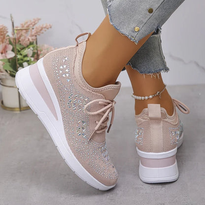 Lauryn | Women's Cushioned Lace-Up Ultra Comfortable Orthopedic Trainers