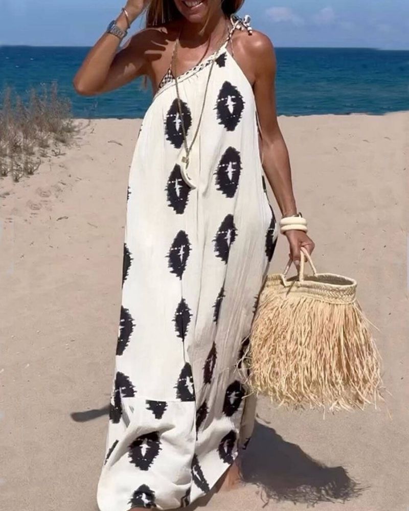 Sunshine | Women's One Shoulder Loose Maxi Dress