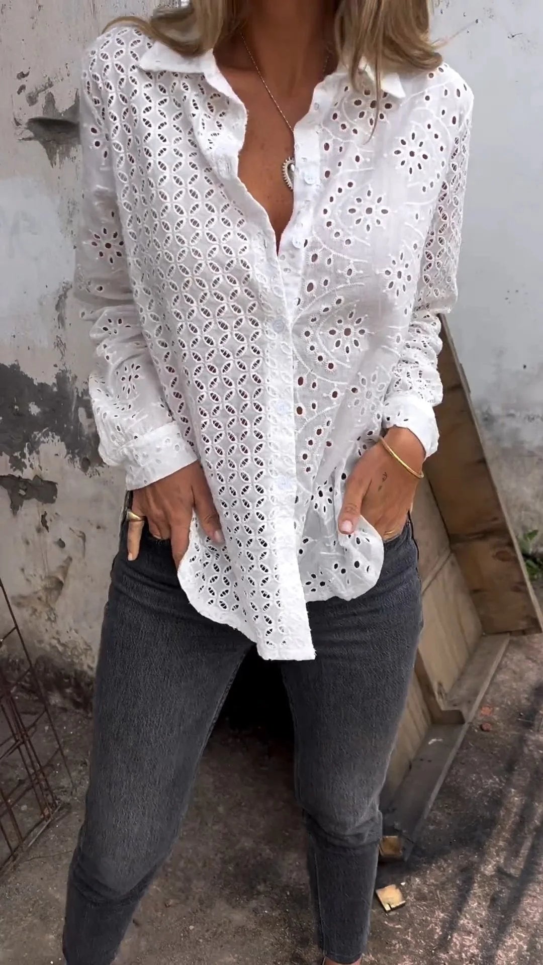 Lisa | Women's Longline Classic Patterned Shirt