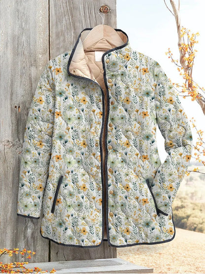 Women's Relaxed Spring Blossom Quilted Jacket