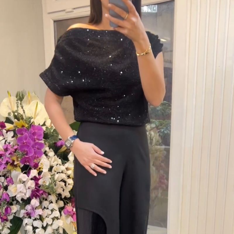 Yumi | Women's Elegant Two-Piece Set with Sequins