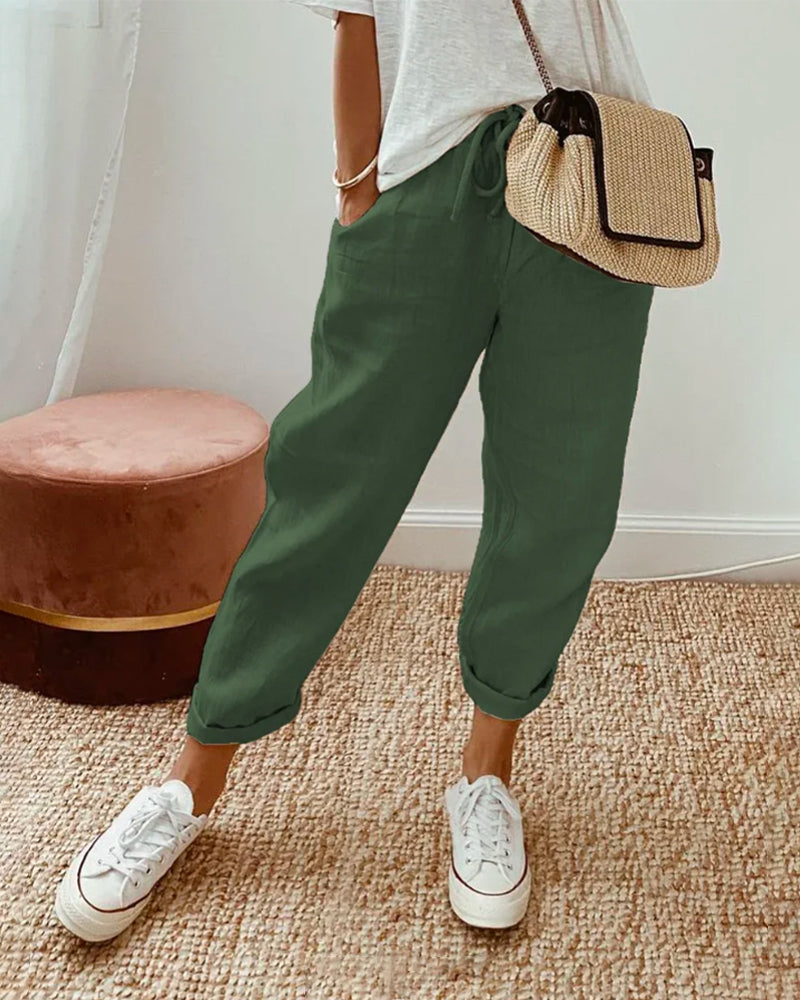 Women's Relaxed Lotte Luxe Comfort Trousers with Pockets