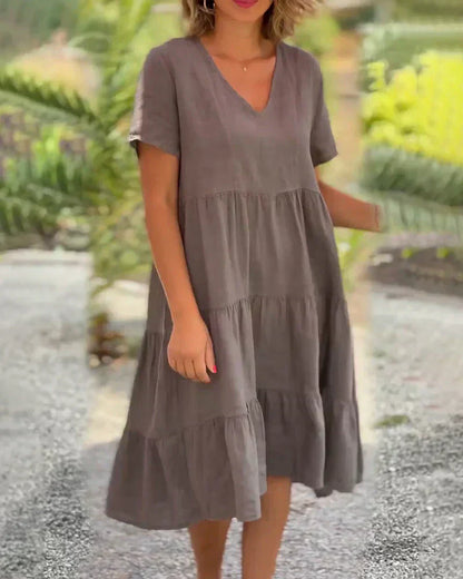 Bexley | Women's Relaxed Casual Summer V-neck Mini Dress