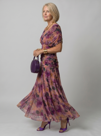 Calen | Women's Off Shoulder Flow Midi Dress