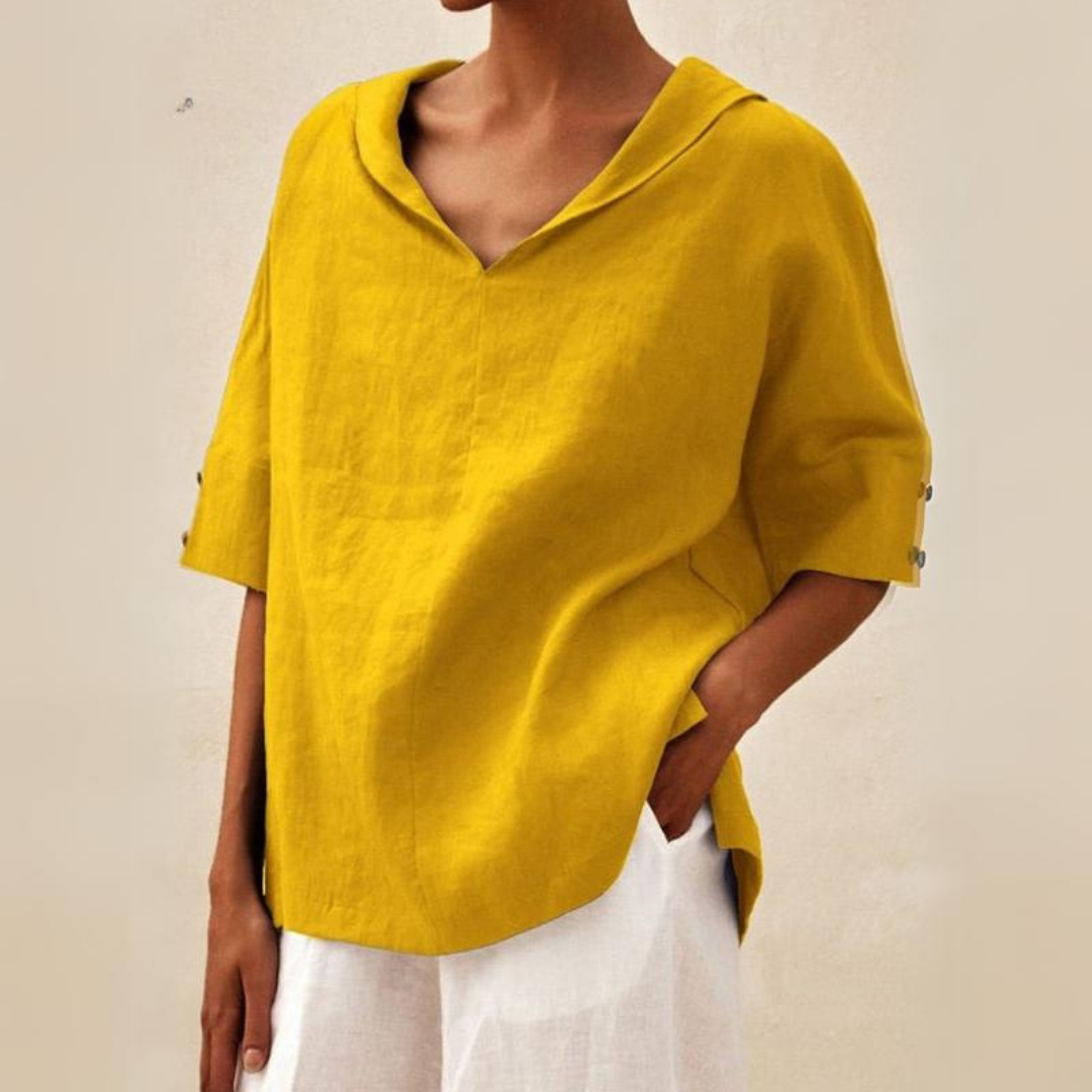 Zoe | Women's Casual Loose-Fit Blouse with Short Sleeve
