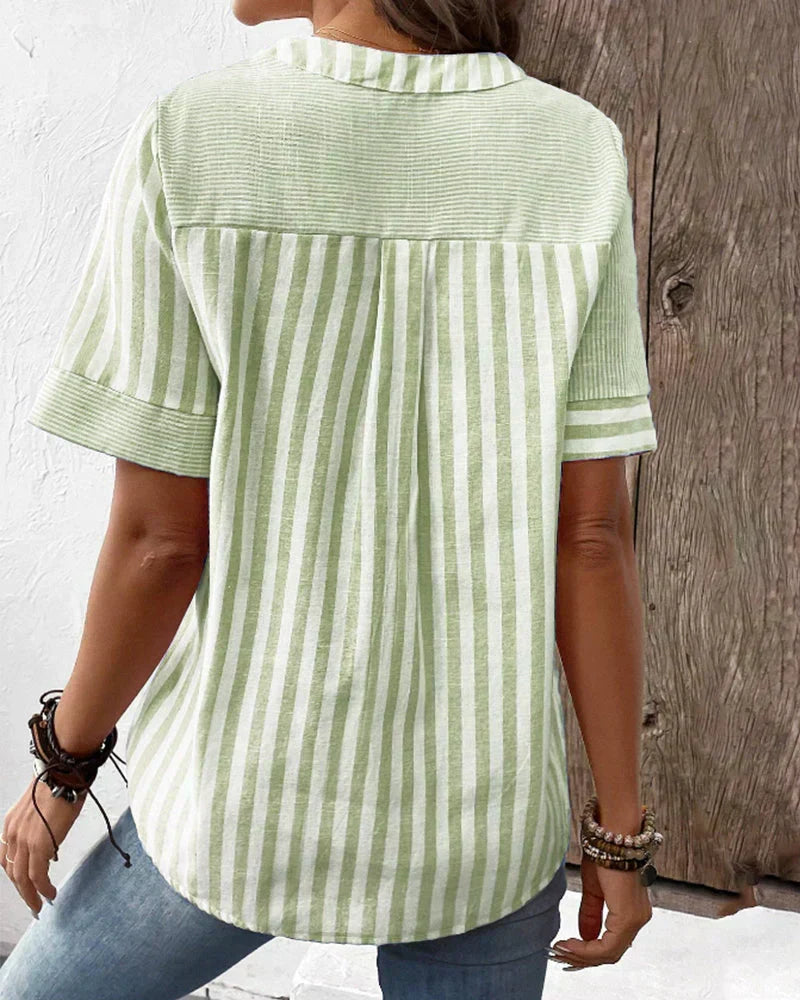 Sandra | Women's Relaxed Classic Striped Top