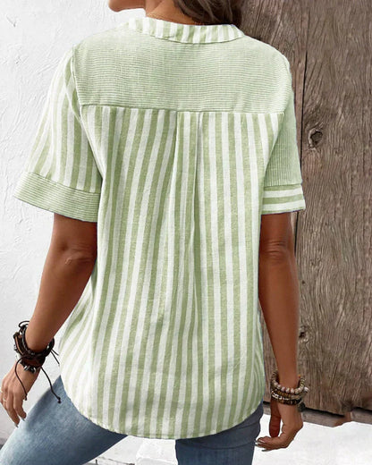 Sandra | Women's Relaxed Classic Striped Top