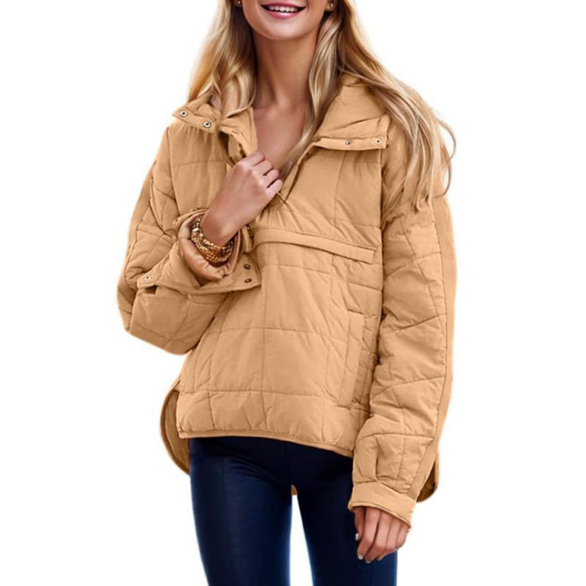 Fely | Women's Oversized Hooded Pullover Jacket