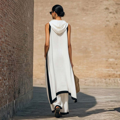 Leonora | Elegant Asymmetrical Outfit for Women with Wide Leg Trousers