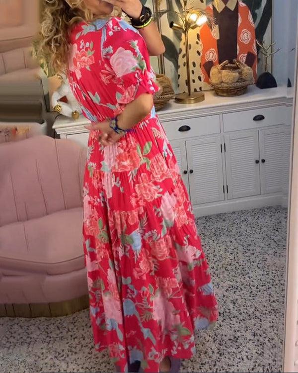 Floriana | Women's Vibrant Floral Maxi Dress