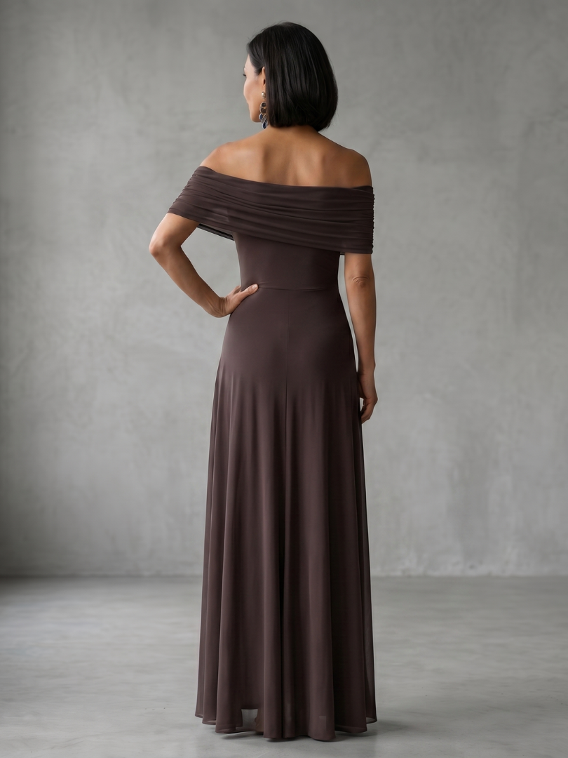 June | Women's Off Shoulder Draped Midi Dress