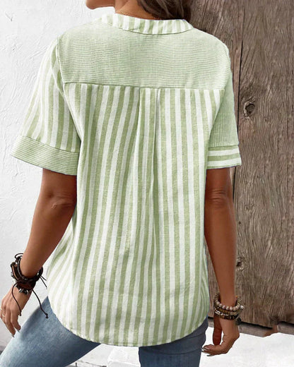 Sandra | Women's Relaxed Classic Striped Top