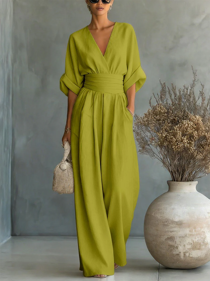 Elira | Essential V-Neck Jumpsuit