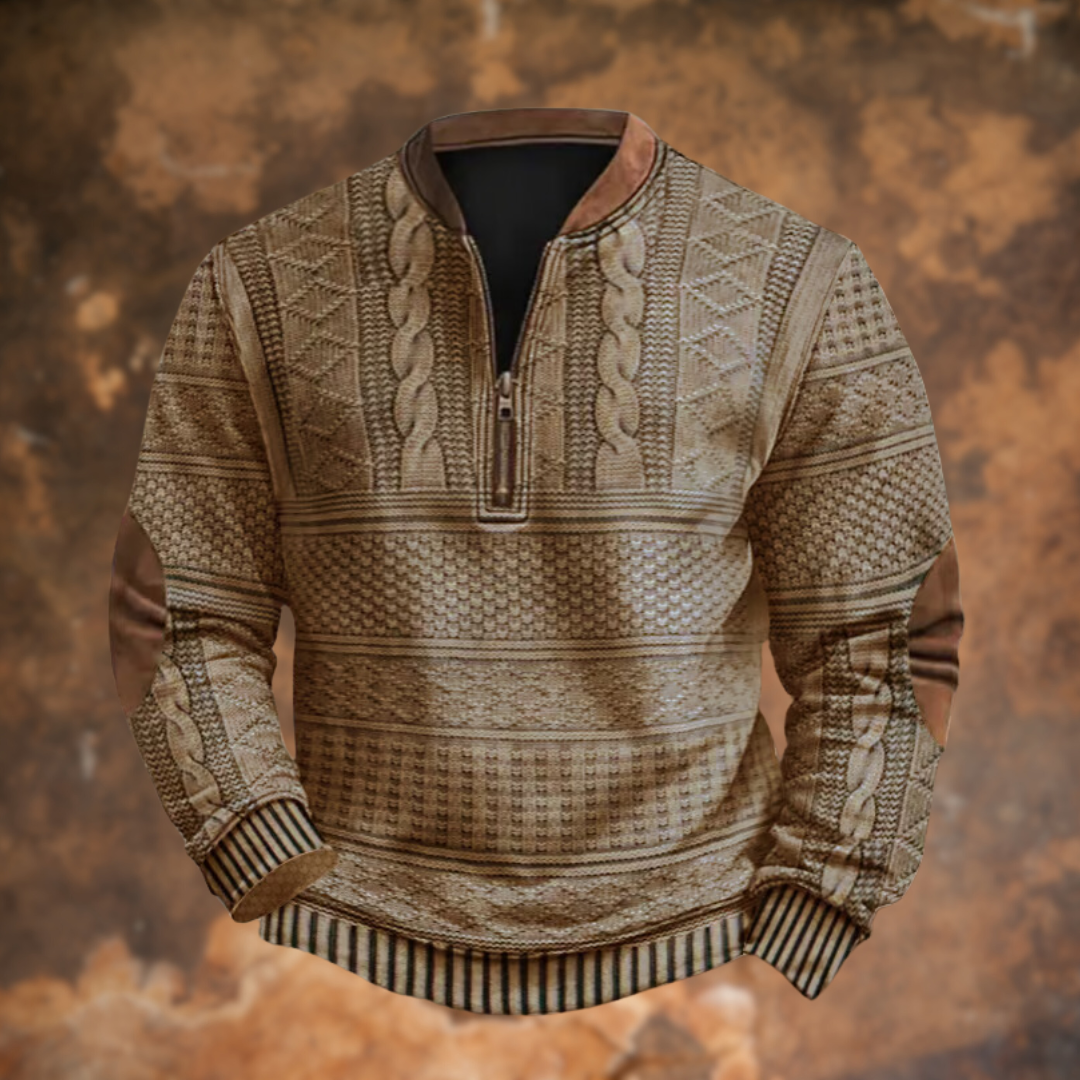 Ford | Men's Textured Half-Zip Pullover Jumper