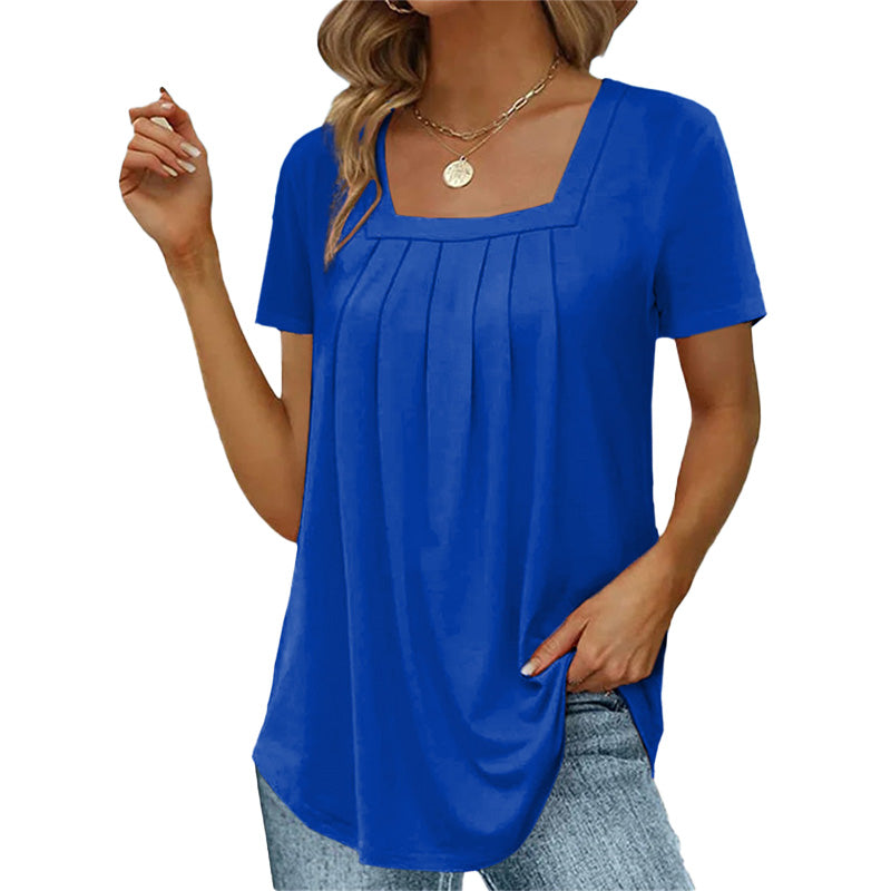 Mindy | Women's Longline Elegant Pleated Blouse