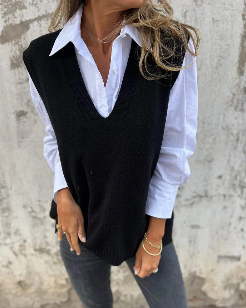 Addison | Women's Jumper Vest with V-Neck