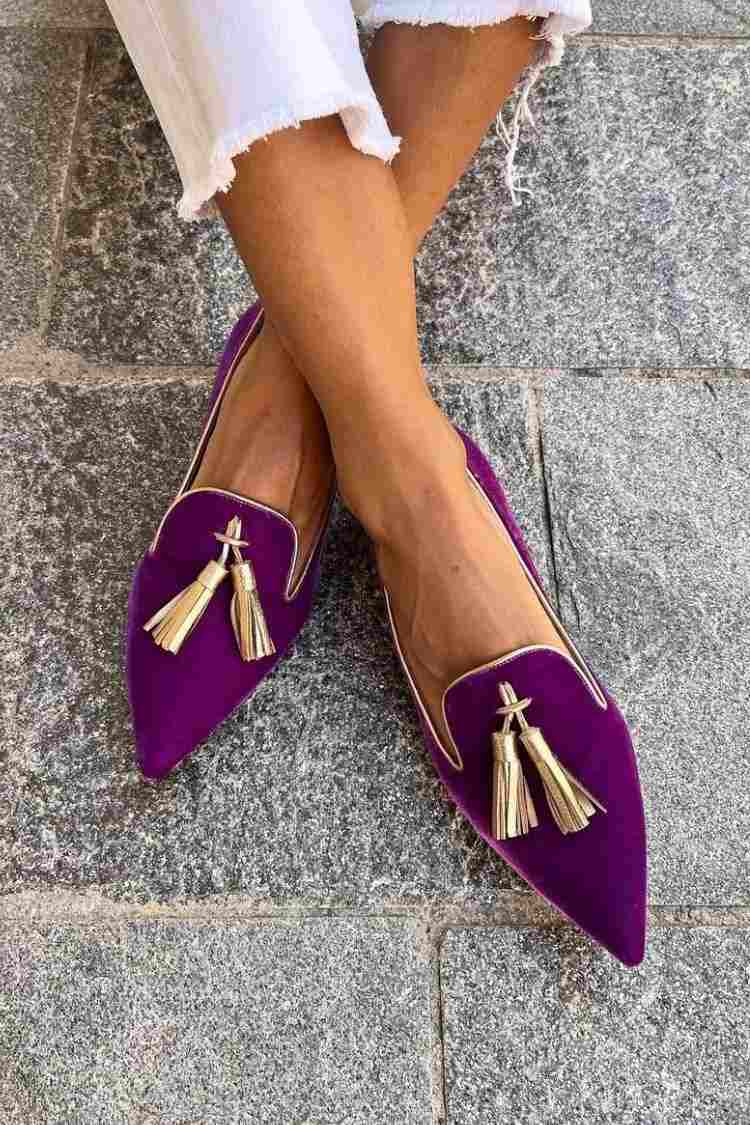 Women's Cushioned Pointed-Toe Loafer With Elegant Tassel