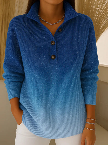 Megan | Women’s Gradient Sequin- Collared Cardigan