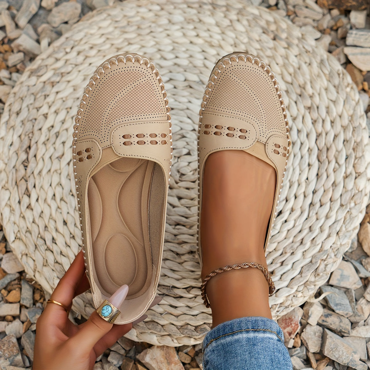 Susan | Women's Cushioned Slip-On Orthopedic Flat Shoes with Arch Support