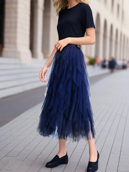 Cecil | Women's Stylish Layered Tutu Skirt