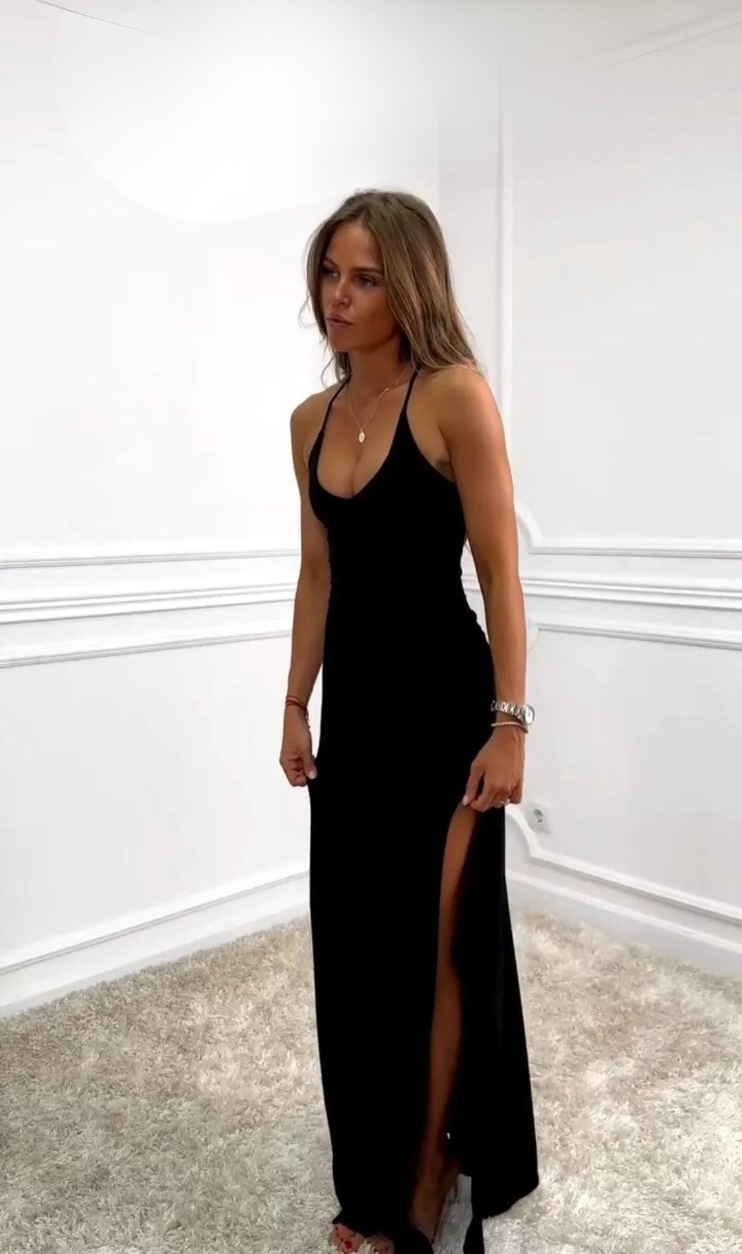 Rossana | Women's Maxi Dress with Side Slit