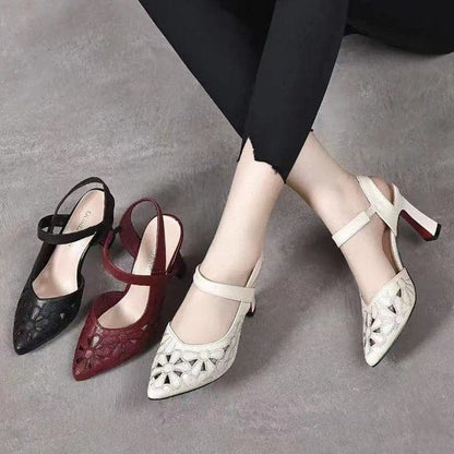 Jonah | Women's Cushioned Slip-On Retro Orthopedic High Heels with Arch Support