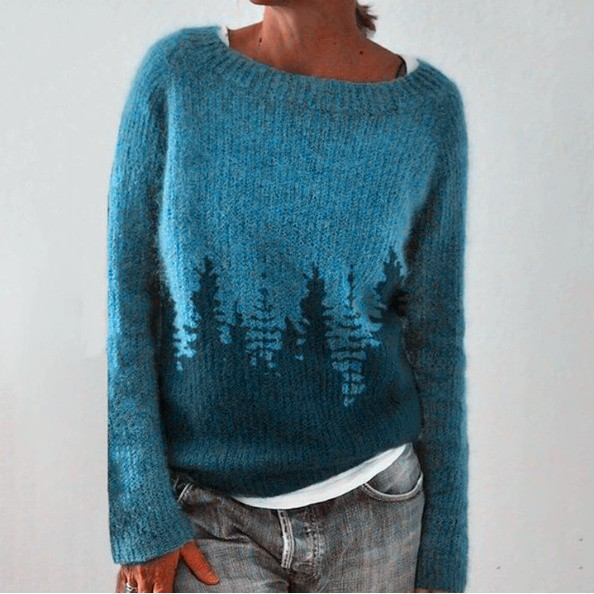 Juilia | Women's Relaxed Retro Jumper with Round Neck