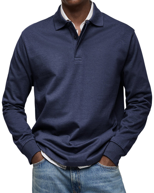 Alex | Men's Relaxed Long Sleeve Casual Polo