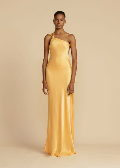 Selena | Women's Maxi Dress with Asymmetric Neck