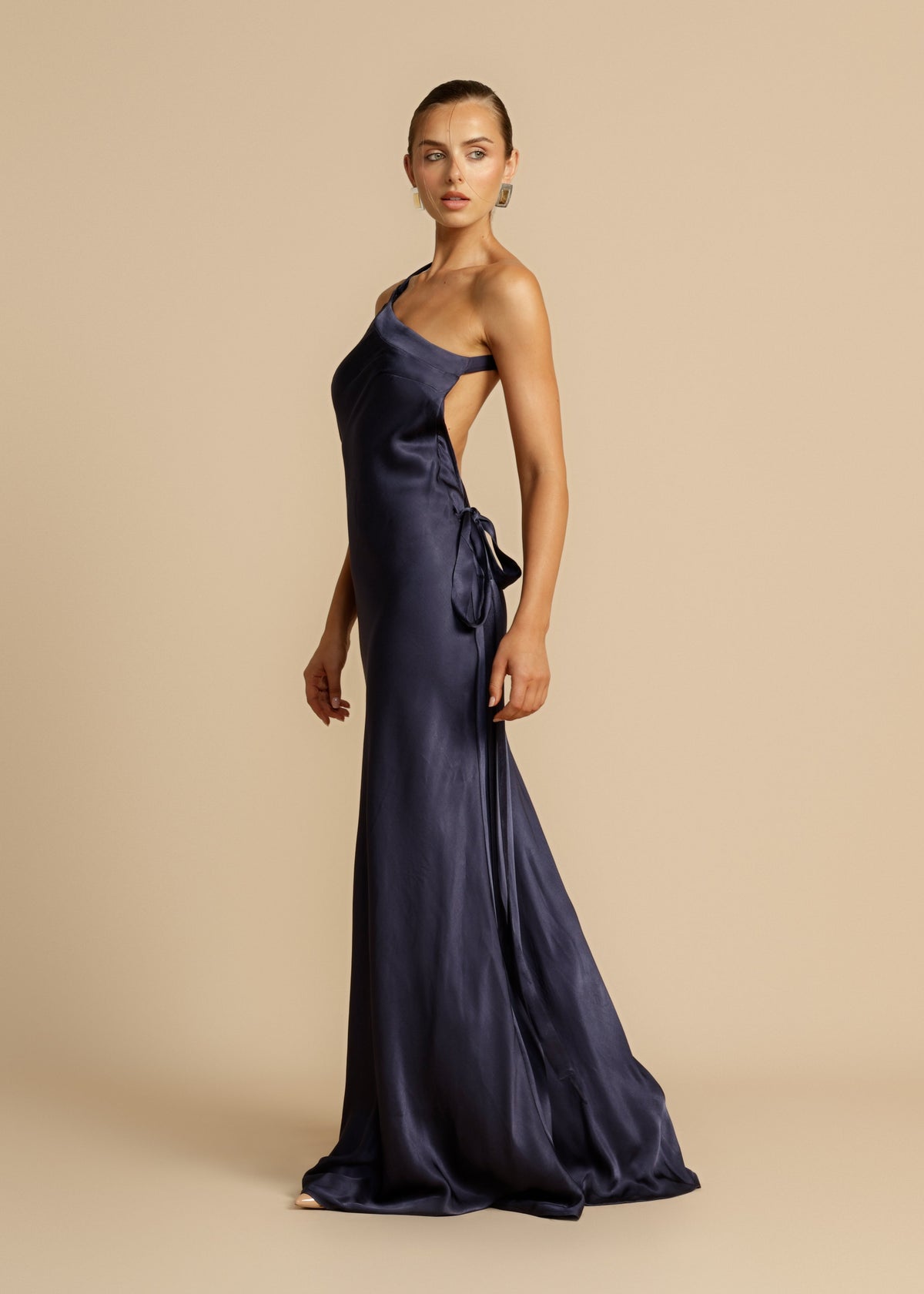 Selena | Women's Maxi Dress with Asymmetric Neck