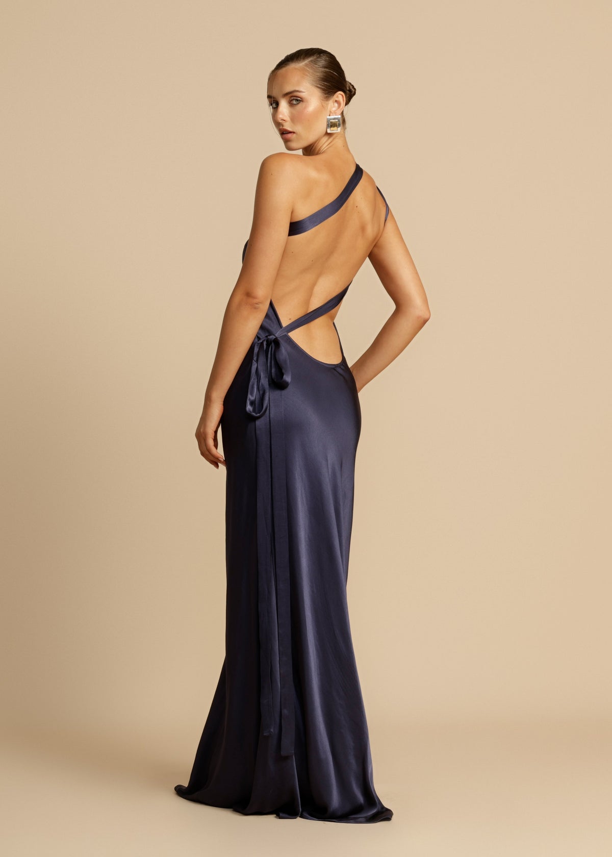 Selena | Women's Maxi Dress with Asymmetric Neck