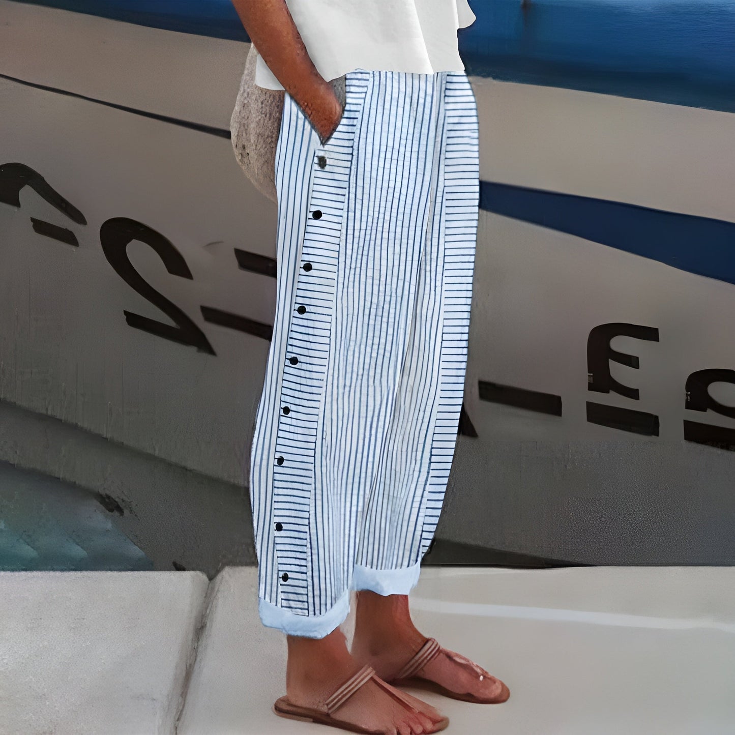 Sara | Women's Comfy Trousers with Pockets and Drawstring