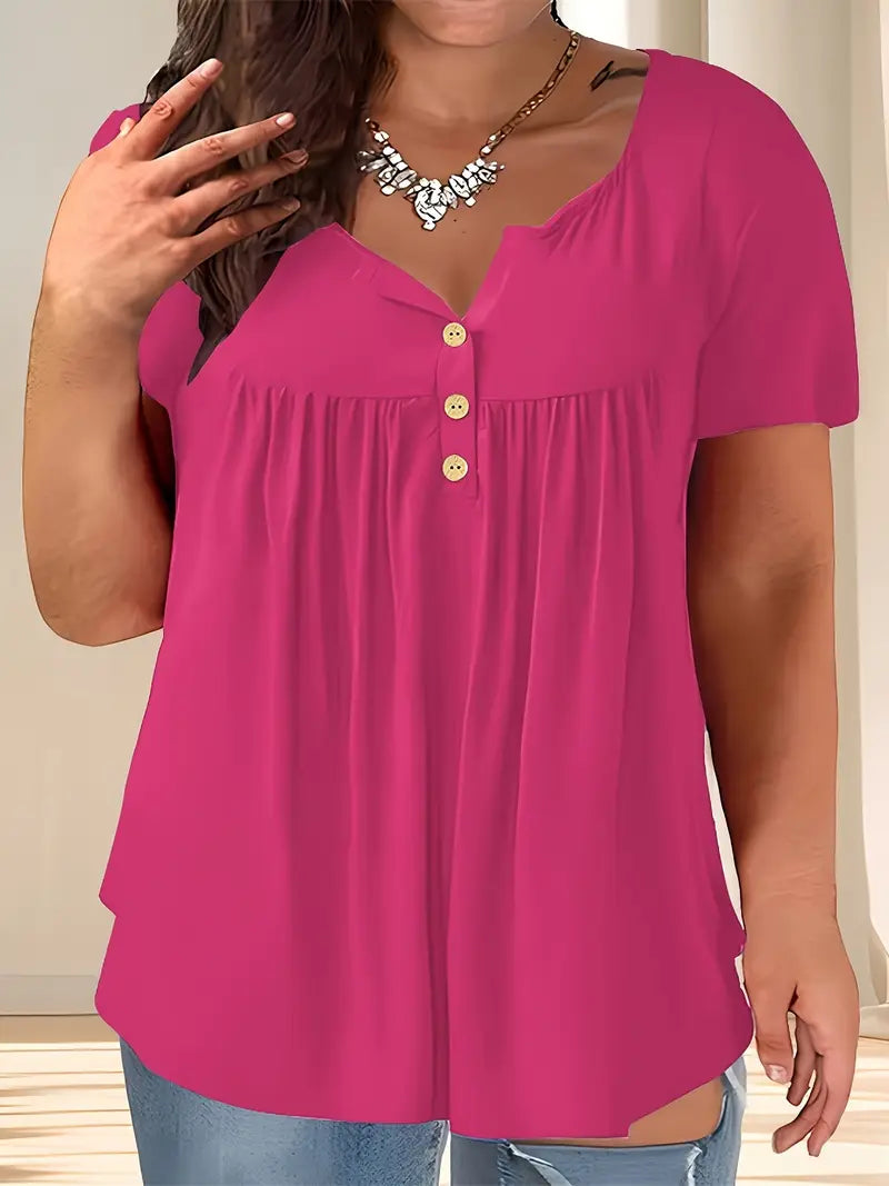 Zoey | Women's Stylish Plus Size Pleated Blouse
