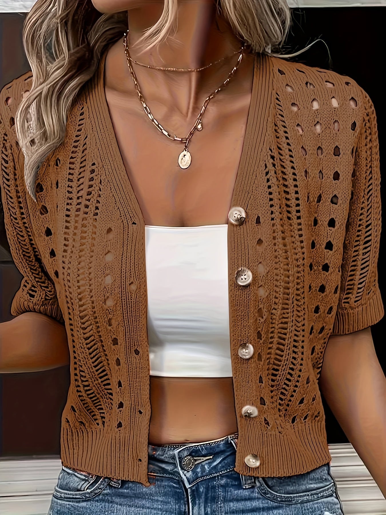 Kendall | Women's Trendy Short Sleeve Cardigan
