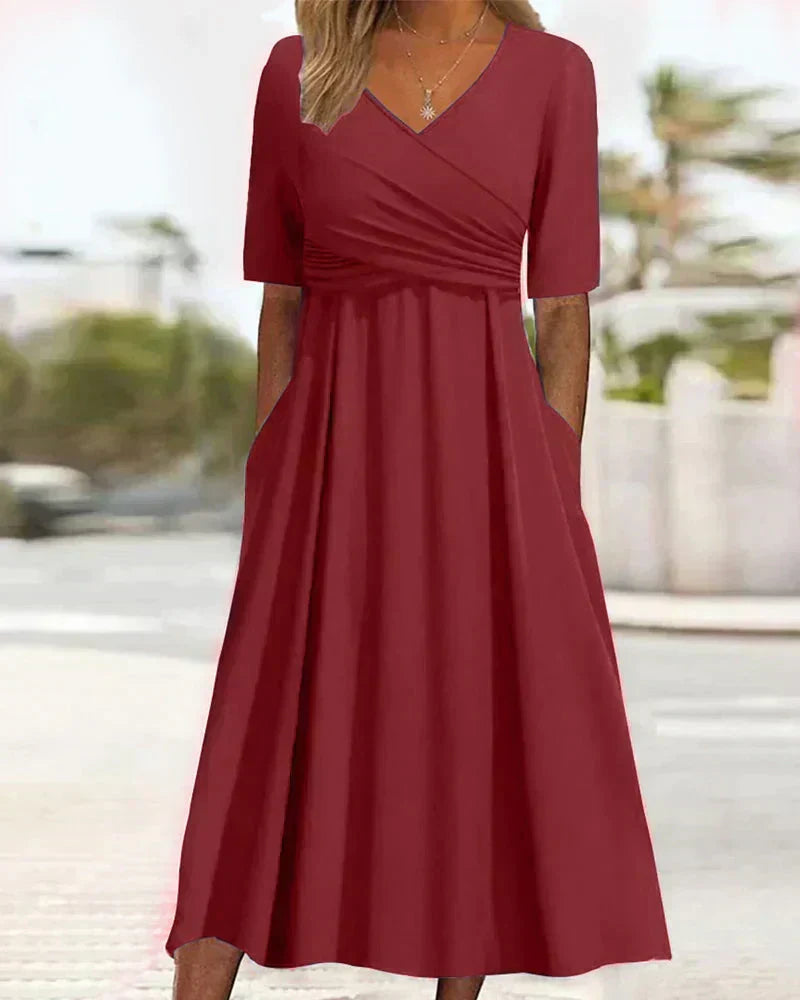 Anna | Women's Short Sleeve Wrap Dress with V-Neck