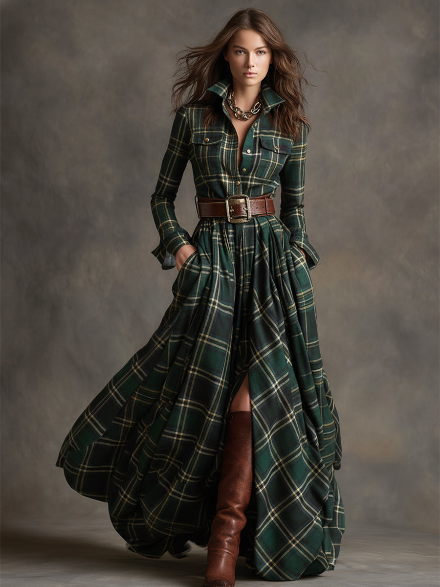 Evelyn | Women's Classic, Elegant Shirt Maxi Dress