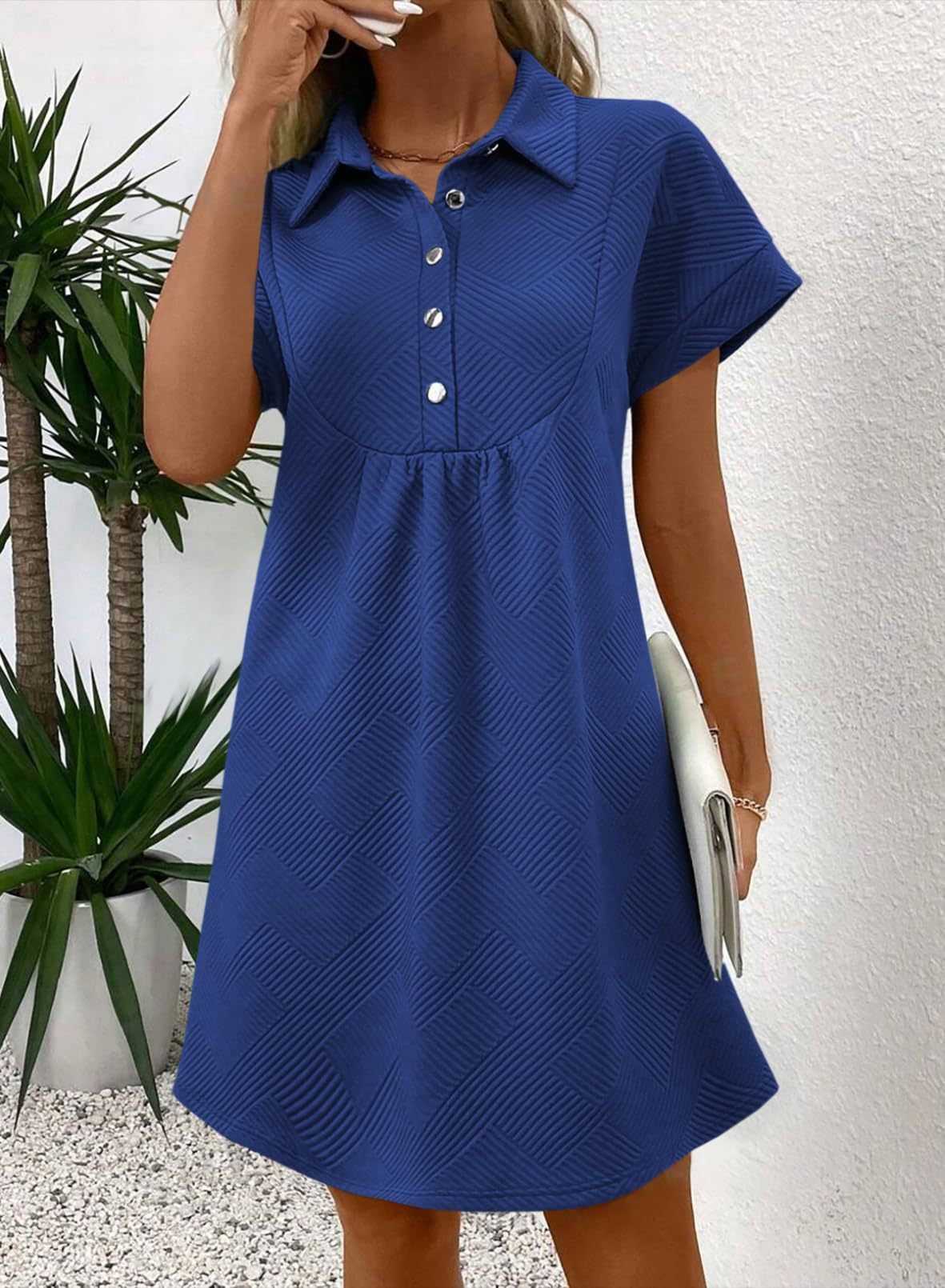 Amber | Women's Chic Midi Dress with Batwing Sleeves and Stylish Collar