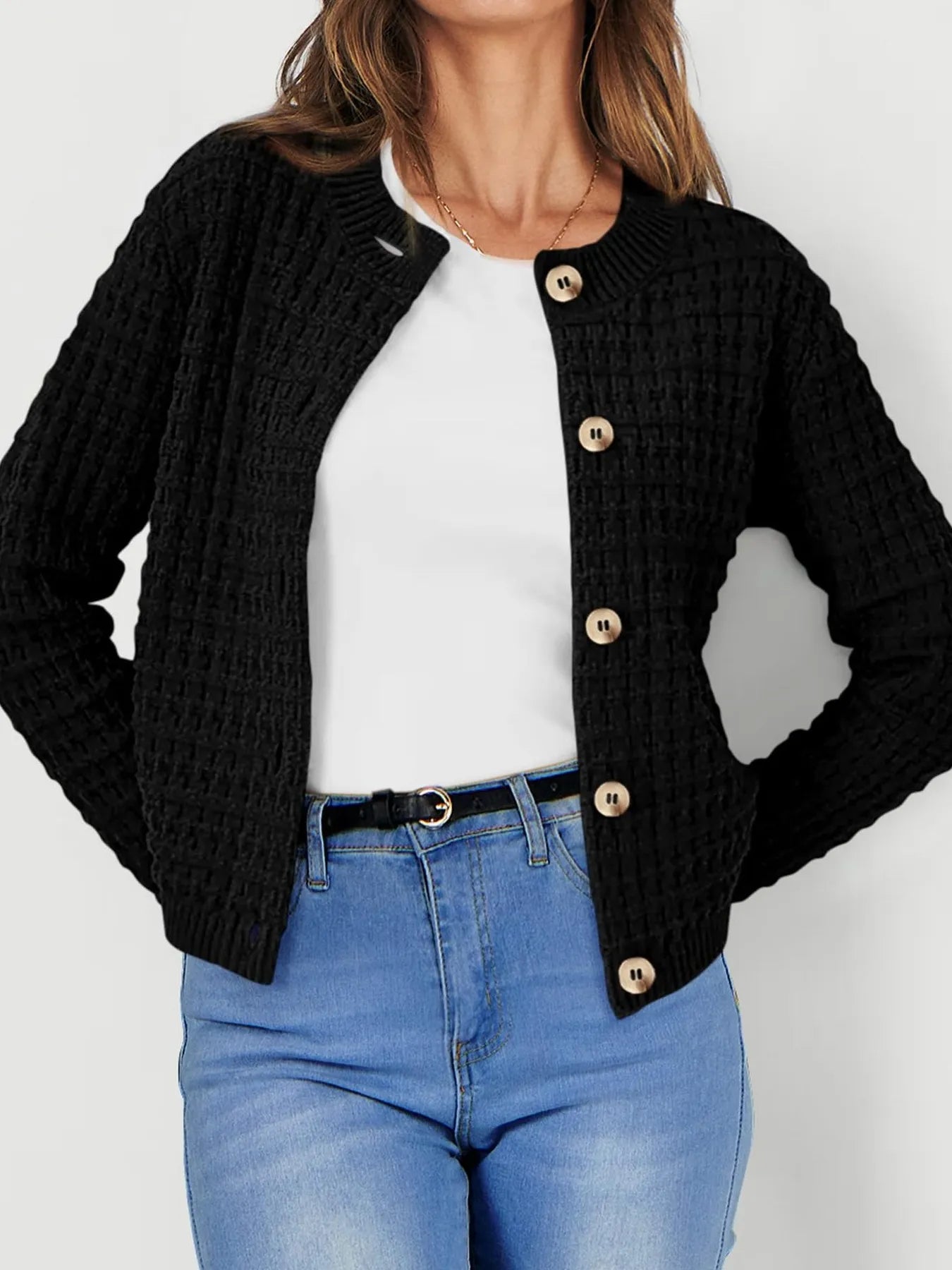 Harper | Women's Cardigan with Button Placket