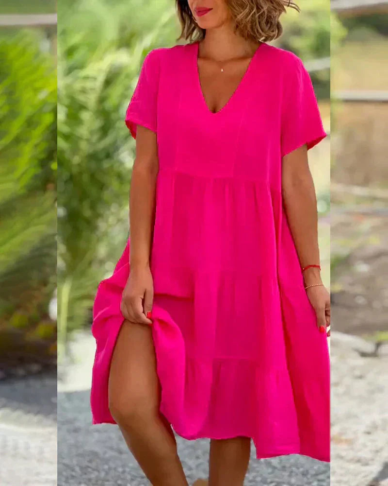 Bexley | Women's Relaxed Casual Summer V-neck Mini Dress