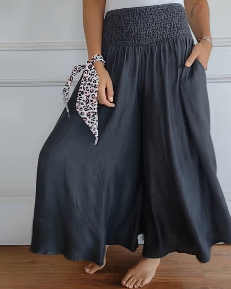 Irene | Women's Comfy Wide-Leg Trousers