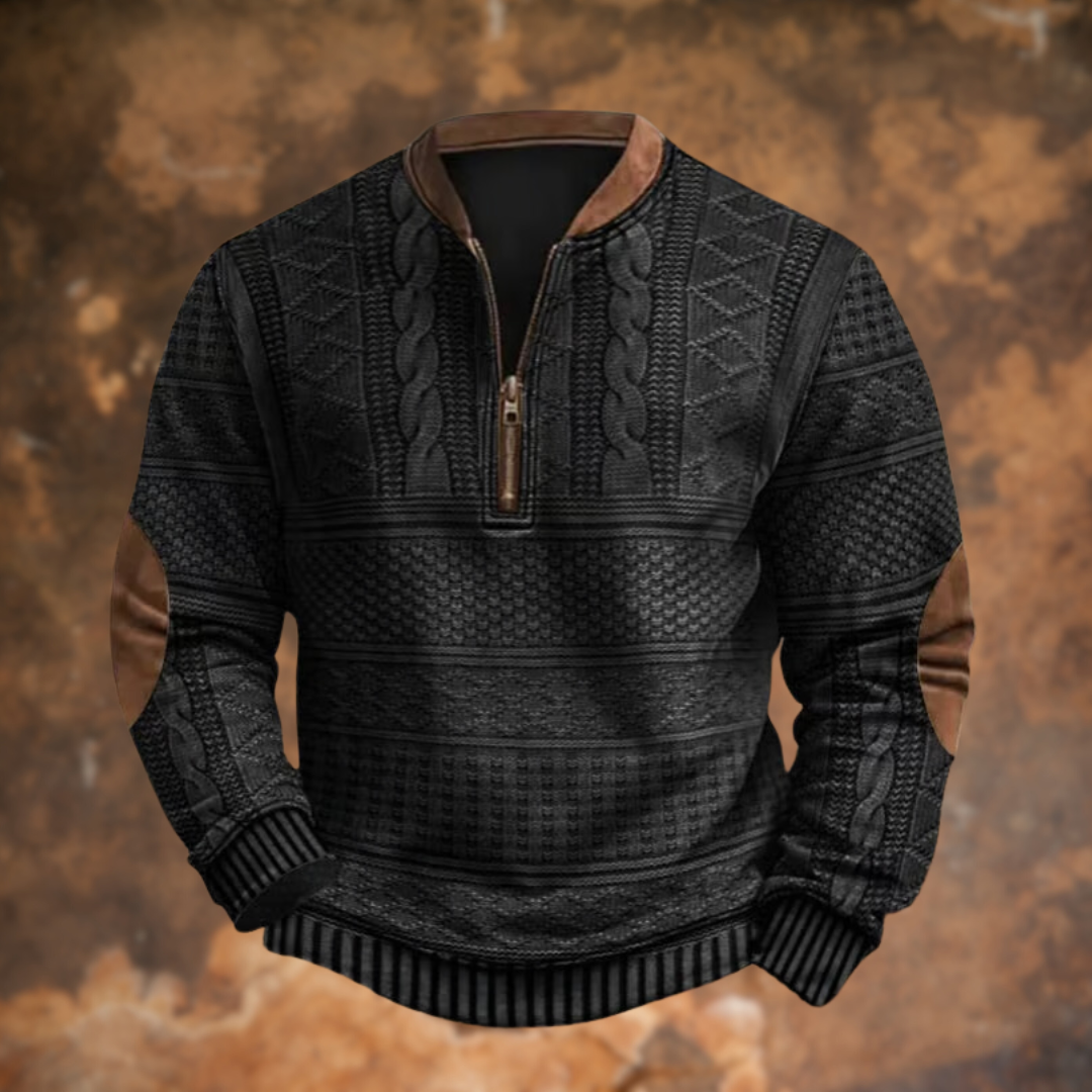 Ford | Men's Textured Half-Zip Pullover Jumper