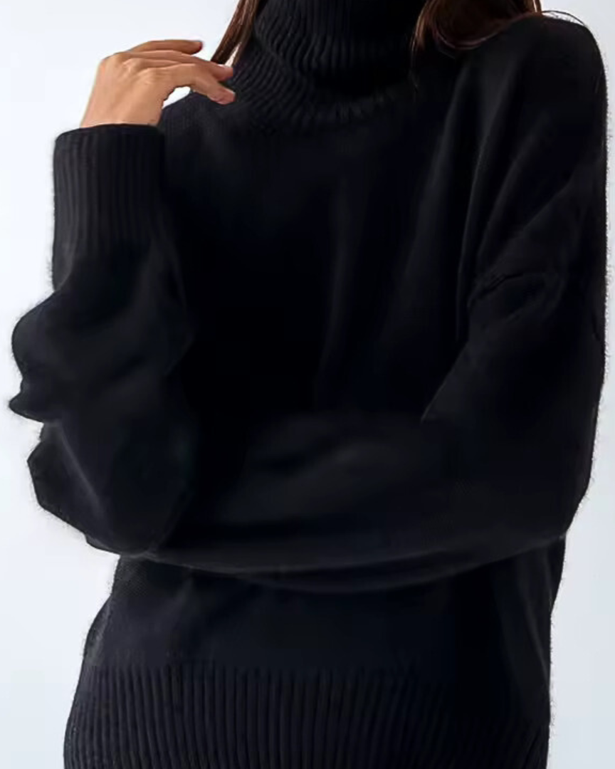 Lesley | Women's Longline Relaxed Oversized Roll Neck Jumper