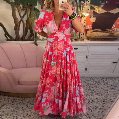 Floriana | Women's Vibrant Floral Maxi Dress