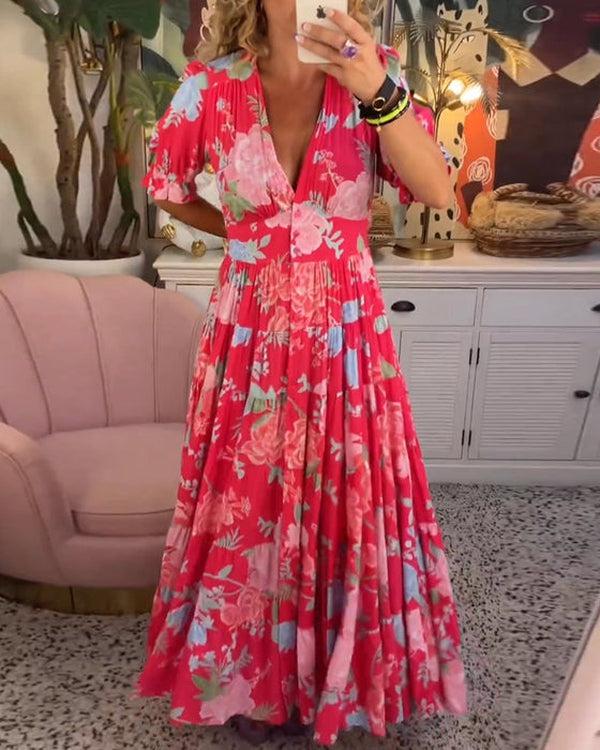 Floriana | Women's Vibrant Floral Maxi Dress