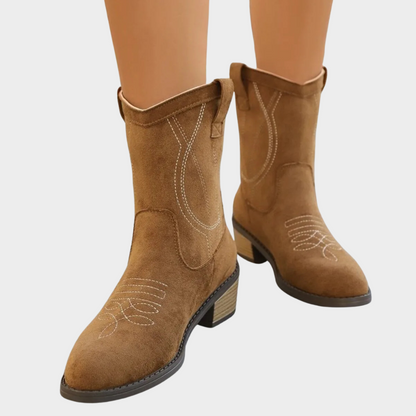Chandler | Women's Cushioned Slip-On Cowboy-Style Ankle Boots