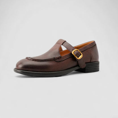 Zhelynne | Women's Cushioned Buckle Orthopedic Square-Toe Mary Jane Shoes