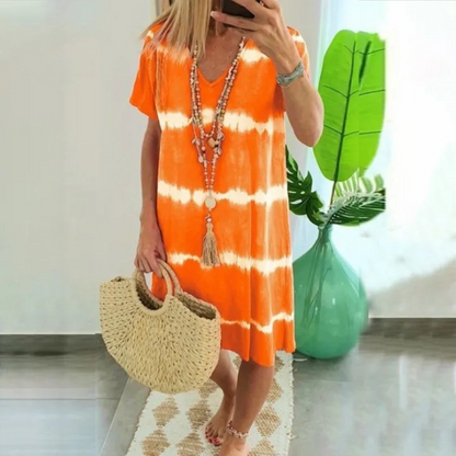 Wilma | Women's Effortless Tie-Dye Midi Dress